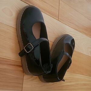 Old Navy Black Mary Jane Shoes Toddler Girls Size 10 buckle Velcro strap